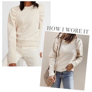 NWOT Express Ruffle Sleeve Sweatshirt - size (M)